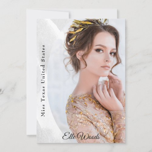 Pageant Autograph Cards _ Marble Ice Border