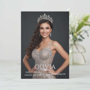 Pageant Autograph Cards - Single Photo Titleholder