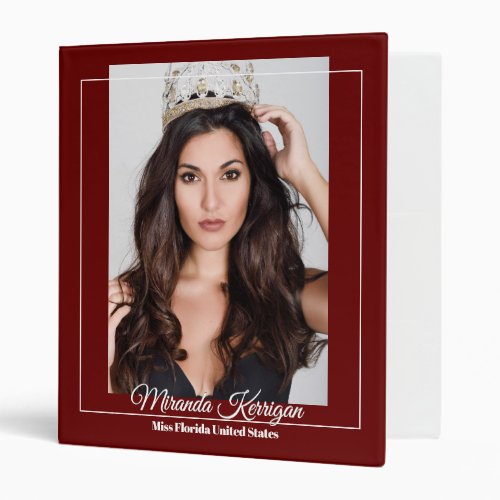 Pageant Binder  Custom Photo Notebook