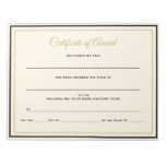 Pageant Certificates-Award Notepad