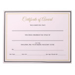 Pageant Certificates-Award Notepad