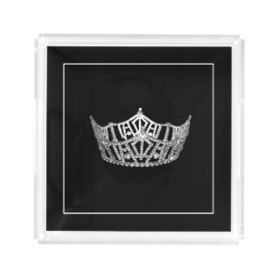 Pageant Crown Acrylic Tray