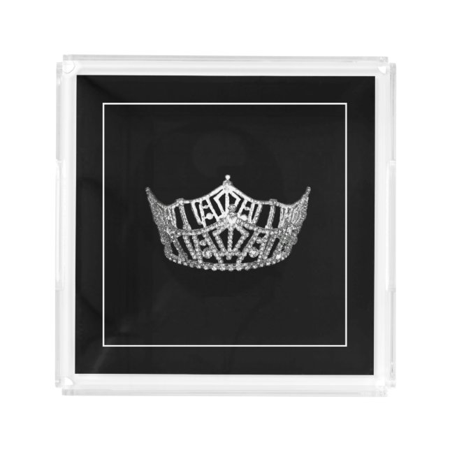 Pageant Crown Acrylic Tray (Front)