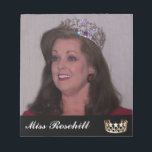 Pageant Crown Autograph Pad<br><div class="desc">Hey pageant royalty this autograph pad is perfect to use at all your autograph signing appearences. Shown with a black accent strip with a image of a Miss USA style crystal goldtone crown. Customize this pad and change the photo to yours and change title to yours.</div>