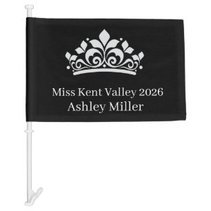 Pageant Crown Car Flag