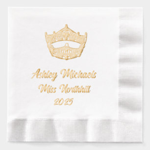 Pageant Crown Custom Foil Napkins