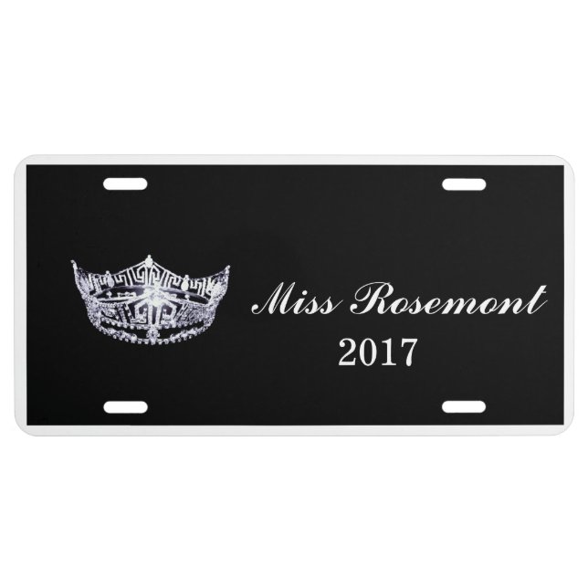 Pageant Crown Custom License Plate (Front)
