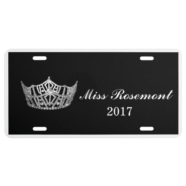 Pageant Crown Custom License Plate (Front)
