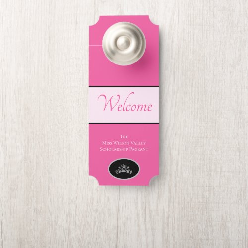 Pageant Crown Door Hanger Welcome Custom Name