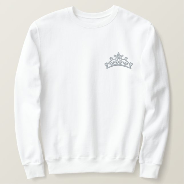 Pageant Crown Embroidered Sweatshirt (Design Front)
