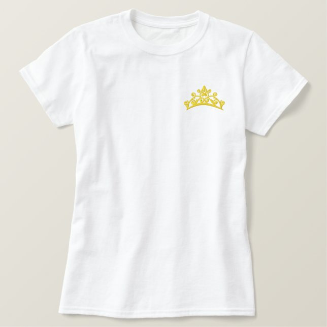 Pageant Crown Embroidered T-Shirt (Design Front)