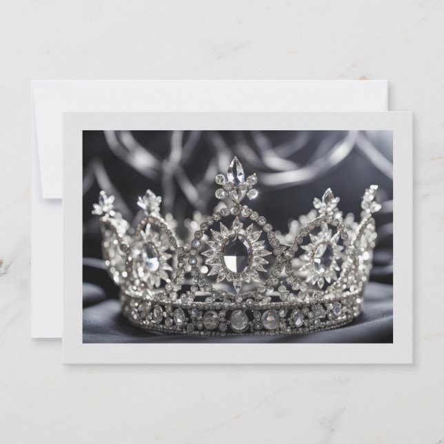 Pageant Crown Flat Note Card (Front)