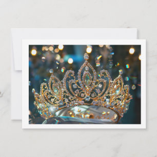 Pageant Crown Flat Note Card