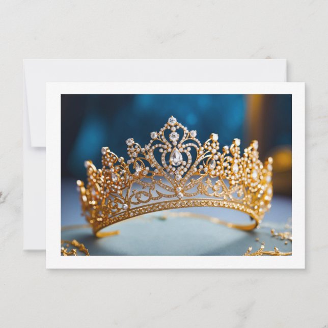 Pageant Crown Flat Note Card (Front)