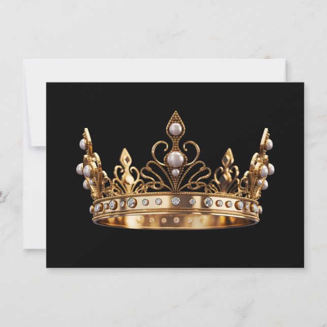 Pageant Crown Flat Note Card (Front)