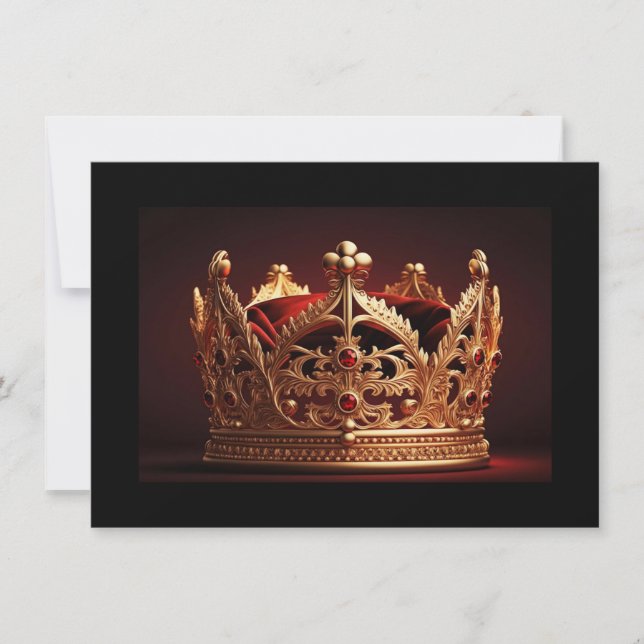 Pageant Crown Flat Note Card (Front)