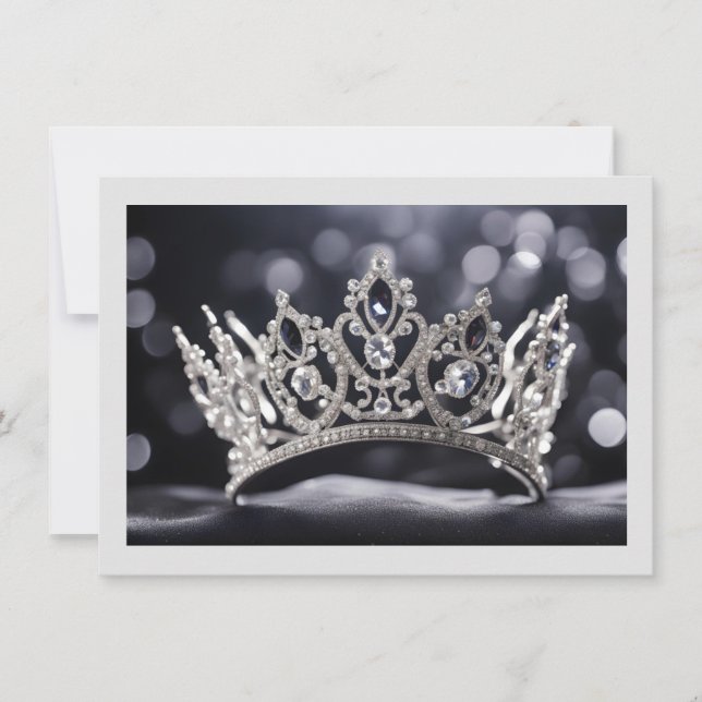 Pageant Crown Flat Note Card (Front)