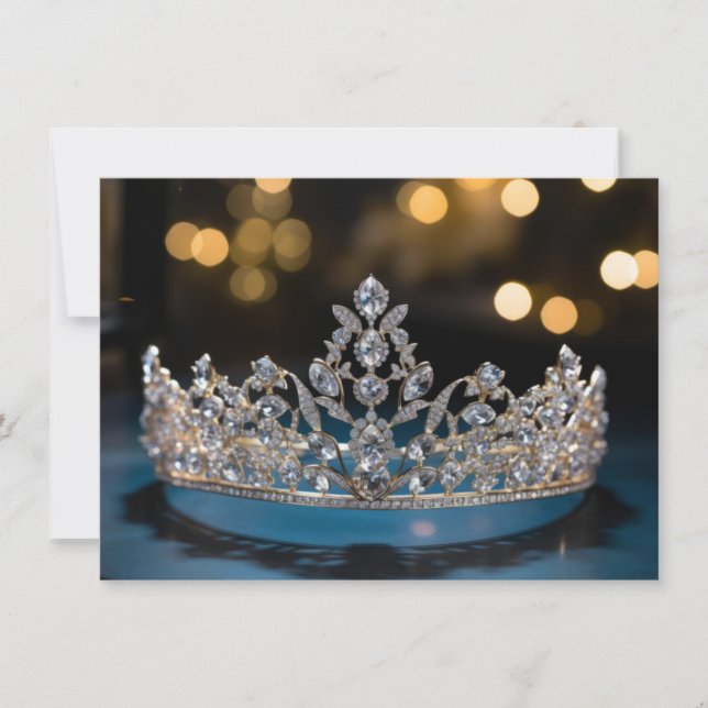 Pageant Crown Flat Note Card (Front)