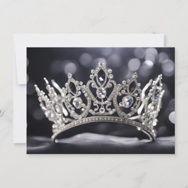 Pageant Crown Flat Note Card (Front)