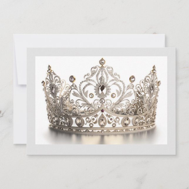 Pageant Crown Flat Note Card (Front)