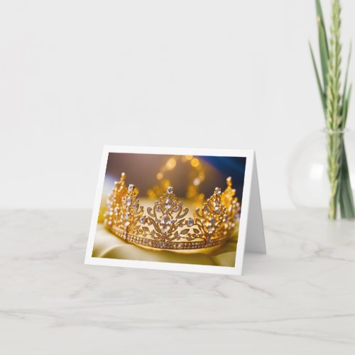 Pageant Crown Flat Note Card