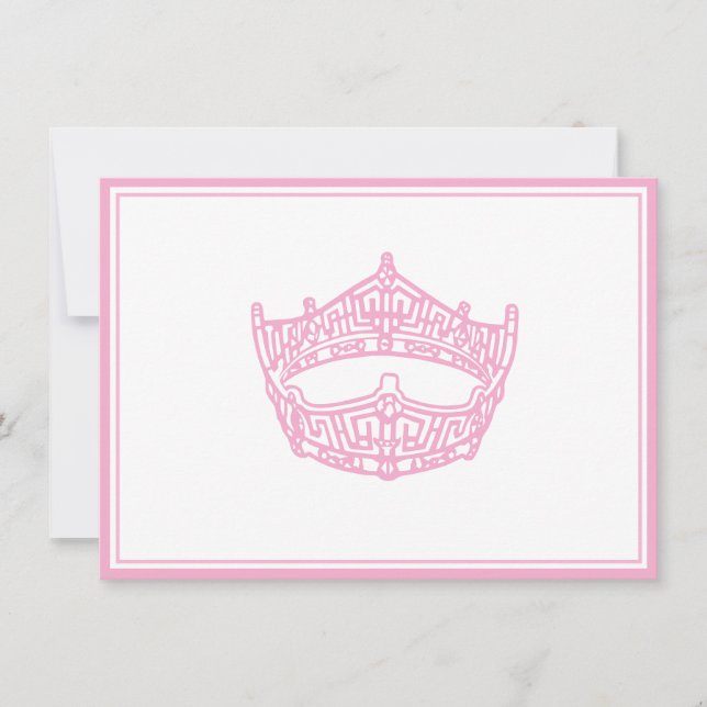 Pageant Crown Flat Note Card (Front)