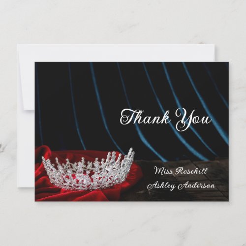 Pageant Crown Flat Thank You Card