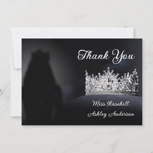 Pageant Crown Flat Thank You Card