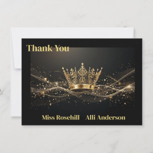 Pageant Crown Flat Thank You Card