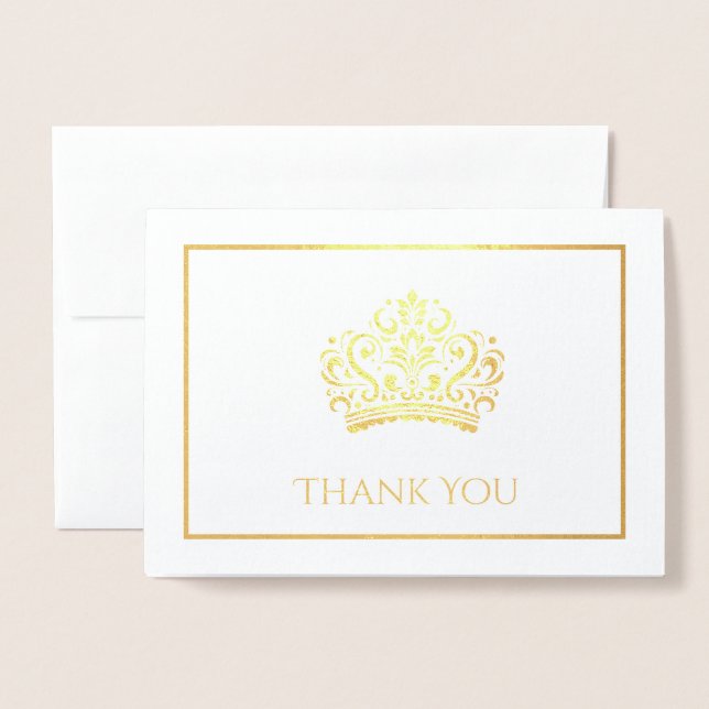 Pageant Crown  Foil Card (Front With Envelope)