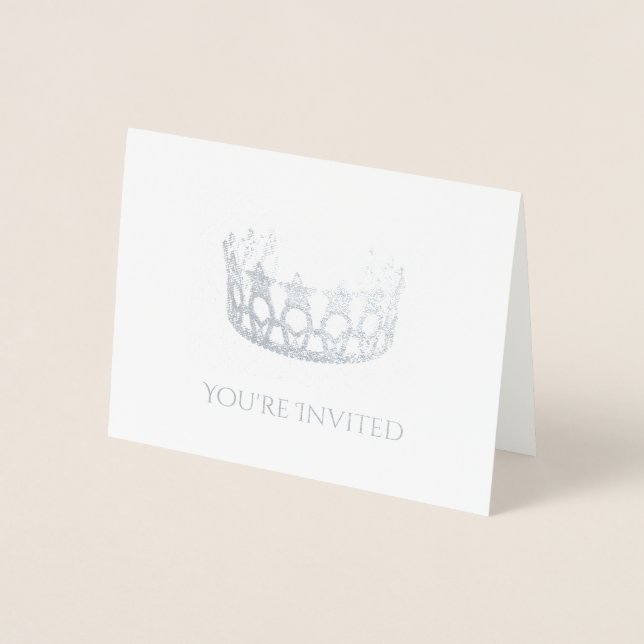 Pageant Crown Foil Note Card (Front)