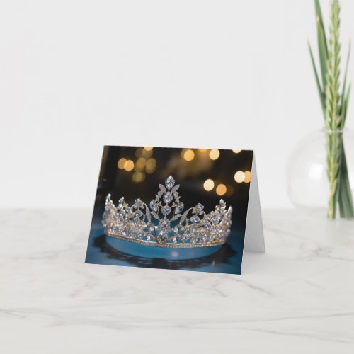 Pageant Crown Folded Note Card