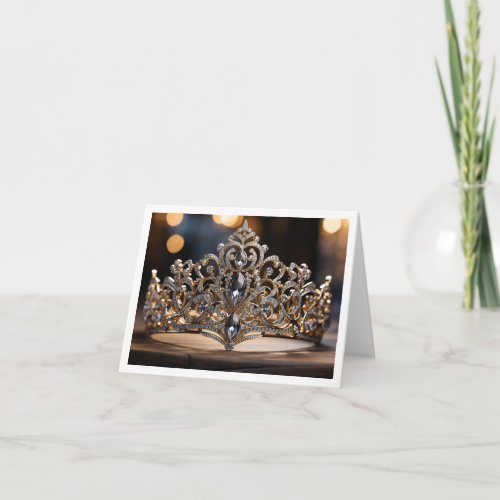 Pageant Crown Folded Note Card