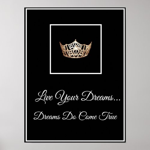 Pageant Crown Live Your Dreams Poster