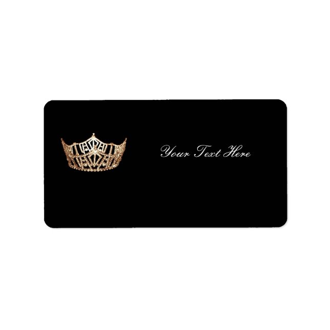 Pageant Crown Mailing Address Label (Front)