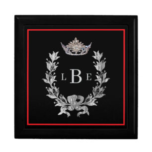 Pageant Crown Men's Women's Monogram Jewerly Box