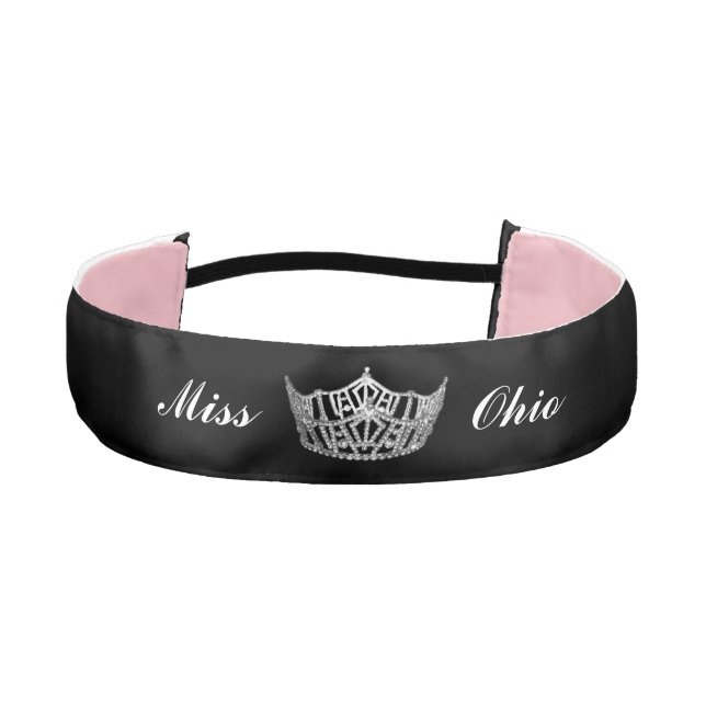 Pageant Crown Satin Wide Headband (Front)