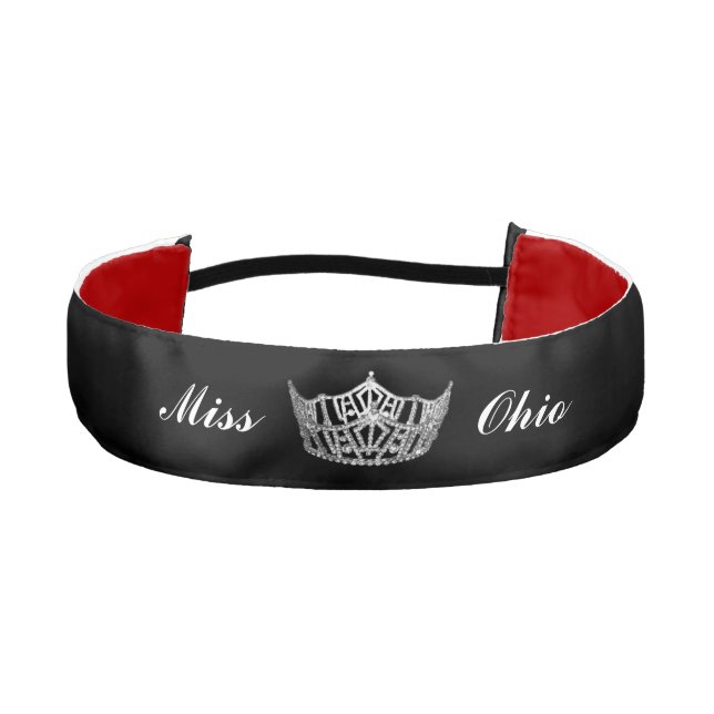 Pageant Crown Satin Wide Headband (Front)