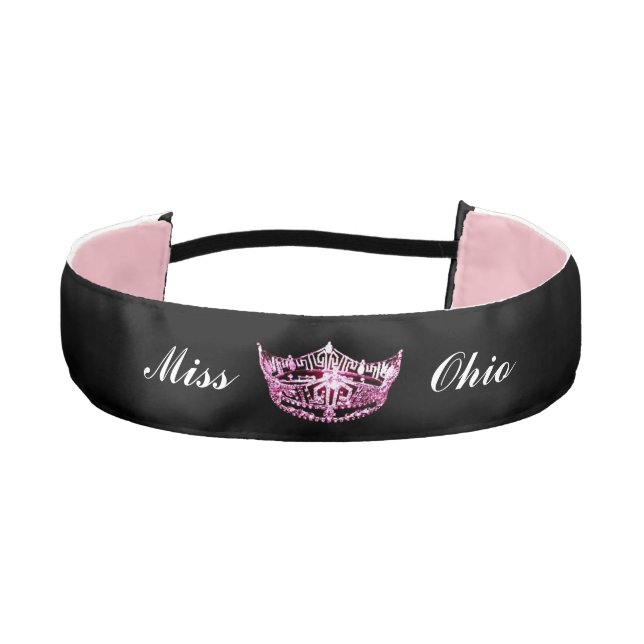 Pageant Crown Satin Wide Headband (Front)