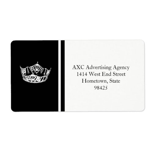 Pageant Crown Shipping Label