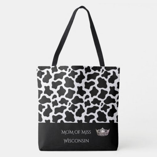 Pageant Crown Tote Bag_Cow Print