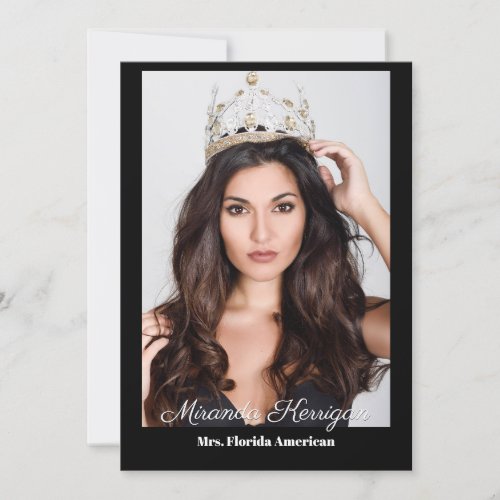 Pageant Essentials Autograph Card Template