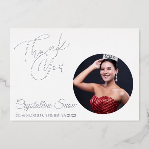 Pageant Essentials Foil Thank You Card