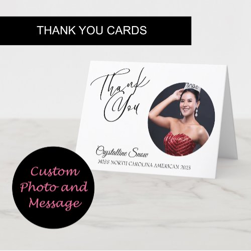 Pageant Essentials Personalized Thank You Cards