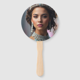 Pageant Face on a Stick   Set of 10 Hand Fan