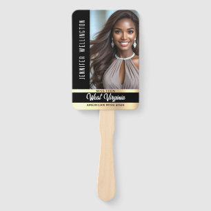 Pageant Fan Wavers   Gold Shine Set of Hand Fans