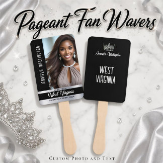 Pageant Fan Wavers | Onyx Shine Set of 10 Fans