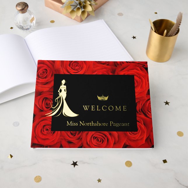 Pageant Foil Guest Book (Front Open)