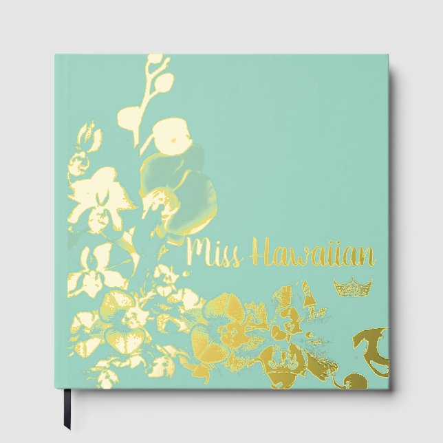 Pageant Foil Orchids Crown Scrapbook  (Front)