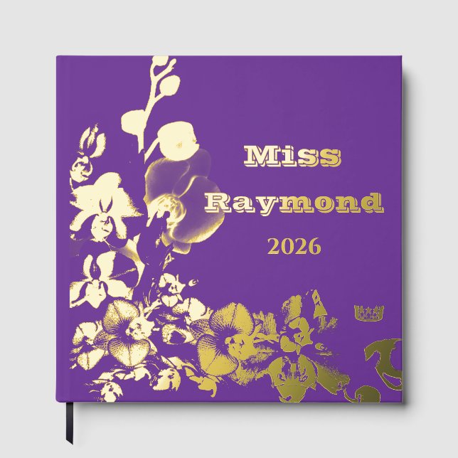 Pageant Foil Orchids Crown Scrapbook (Front)